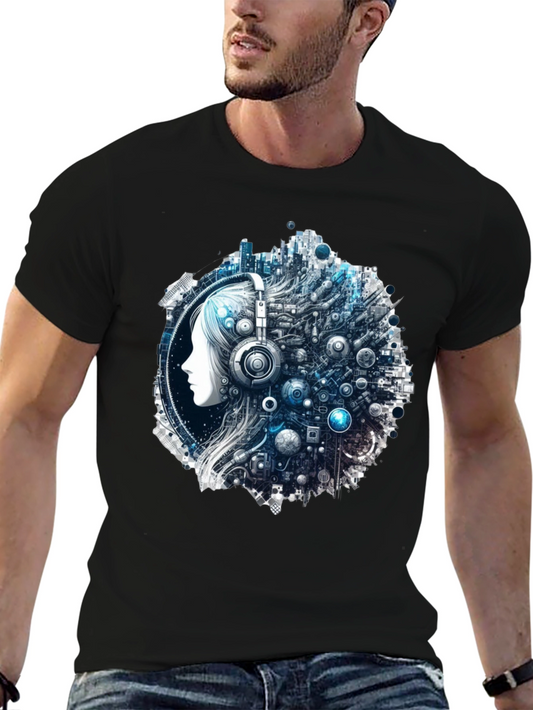 Abstract Tech Mindset Graphic Tee