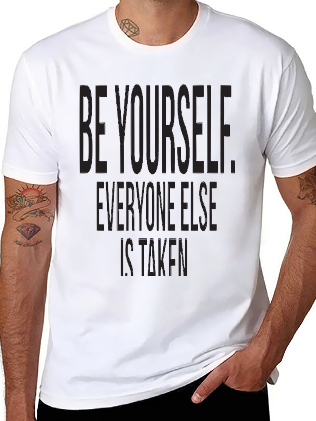 Be Yourself Graphic Tee - Black T-Shirt
