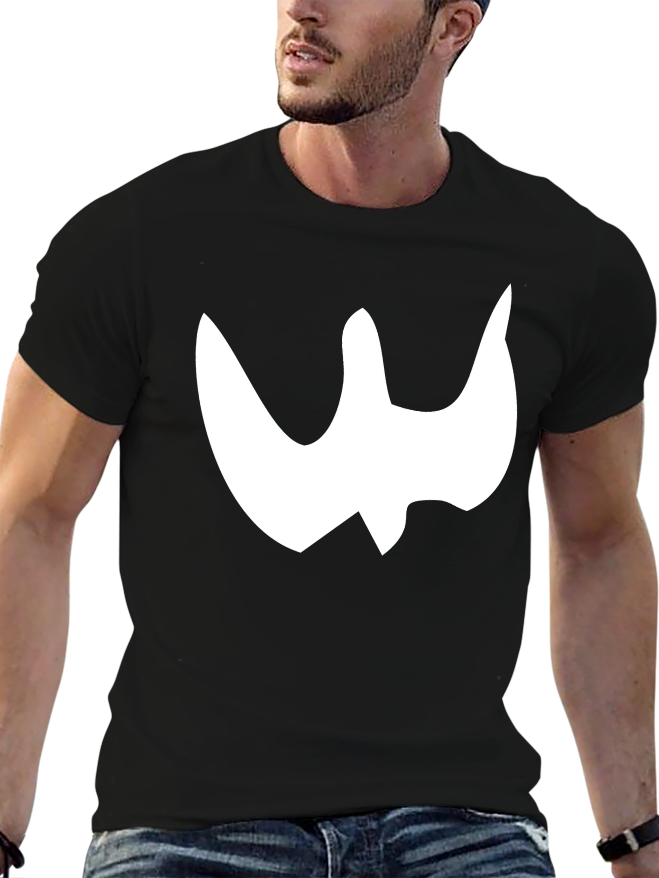 Abstract Graphic Print Black T-Shirt
