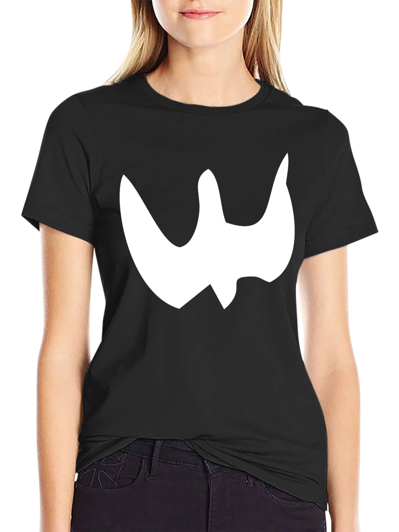 Abstract Graphic Print Black T-Shirt