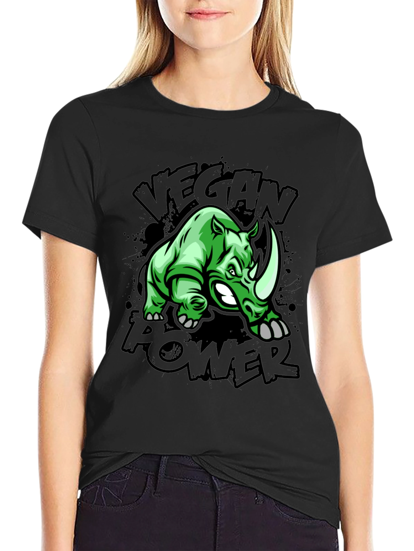 Vegan Power Rhino T-Shirt