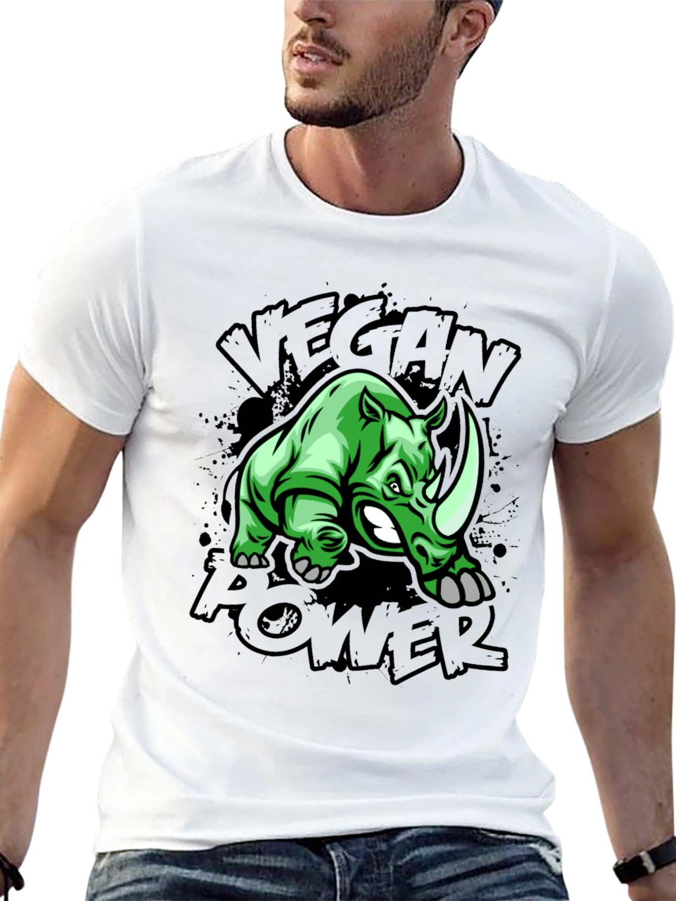 Vegan Power Rhino T-Shirt