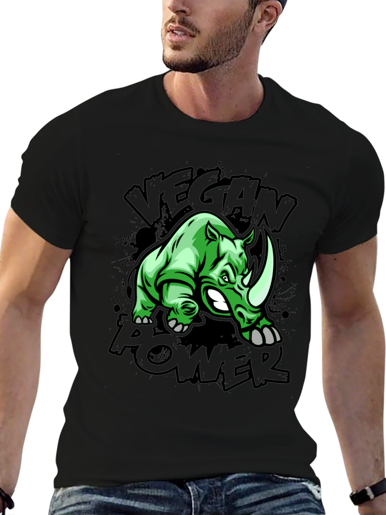Vegan Power Rhino T-Shirt