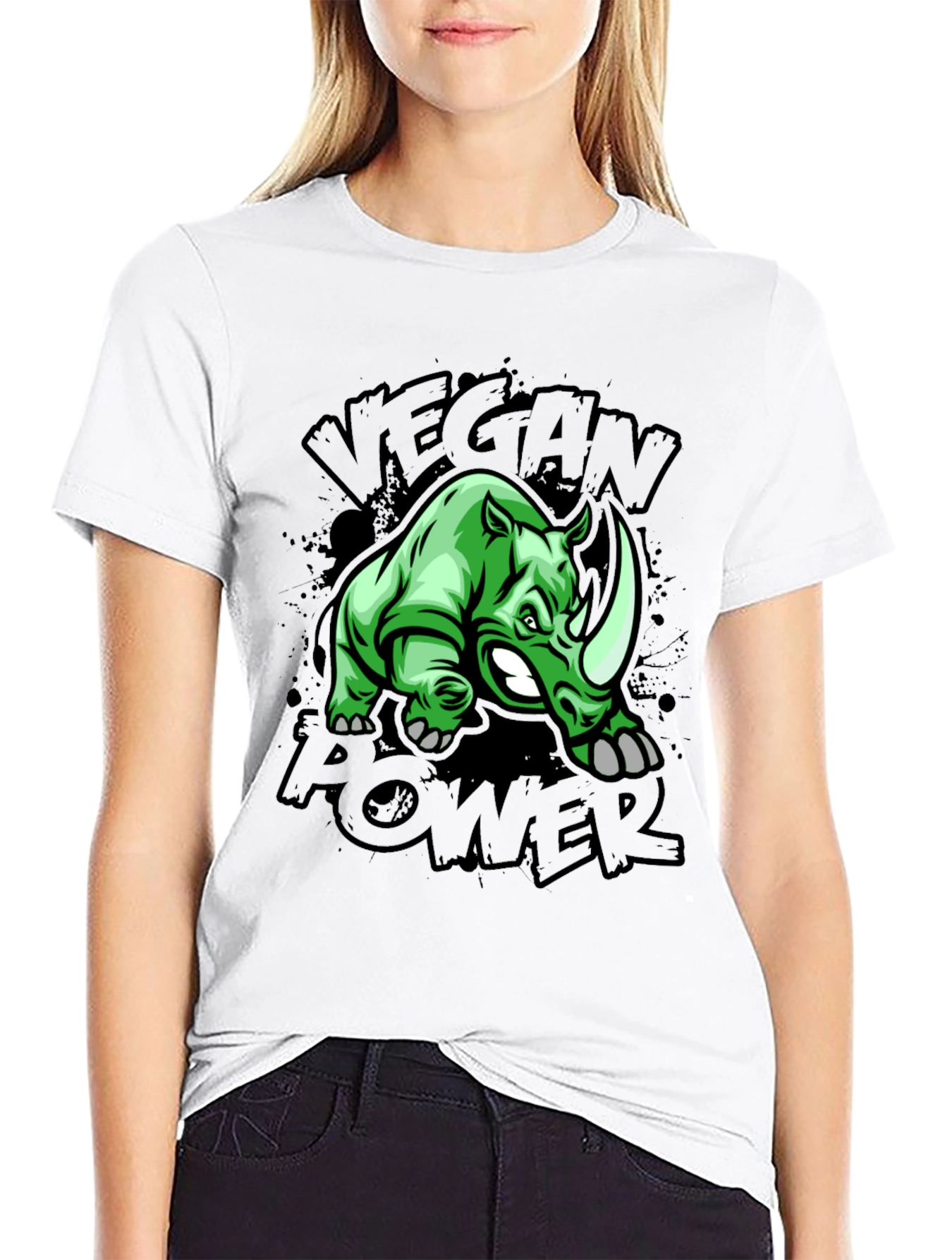 Vegan Power Rhino T-Shirt