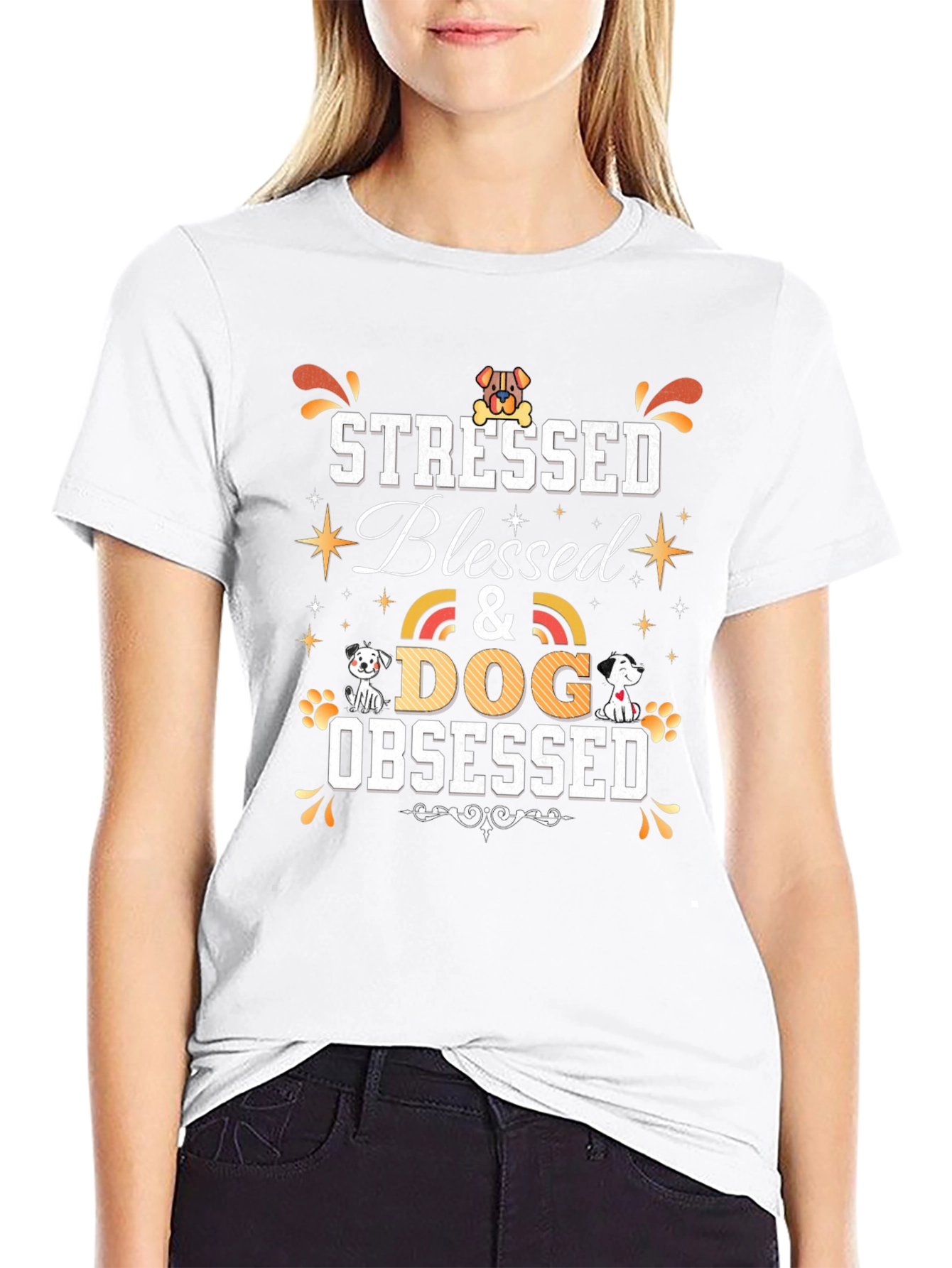 Stressed Blessed & Dog Obsessed T-Shirt