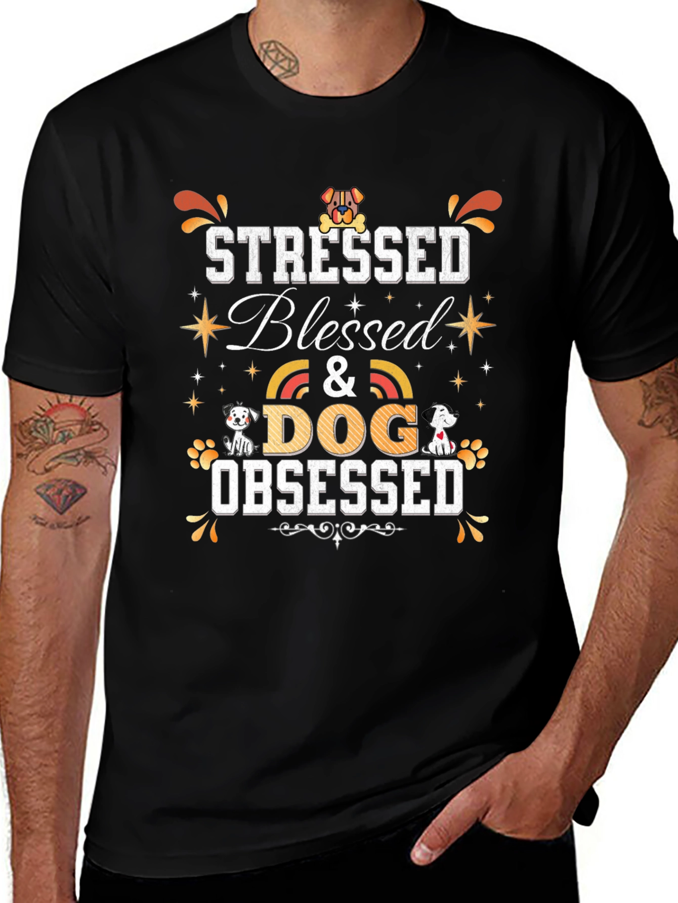 Stressed Blessed & Dog Obsessed T-Shirt