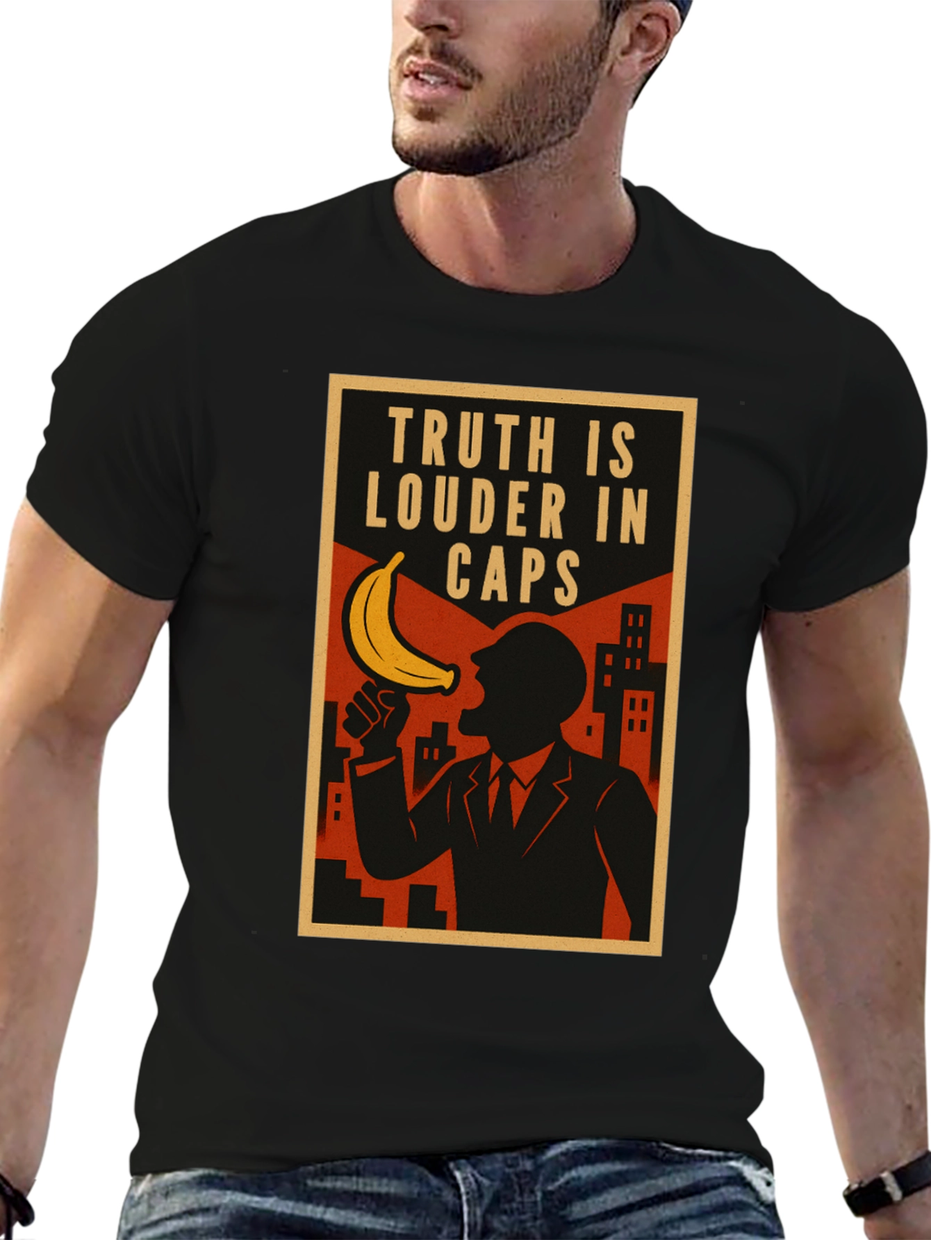Truth in Caps Funny Banana T-Shirt