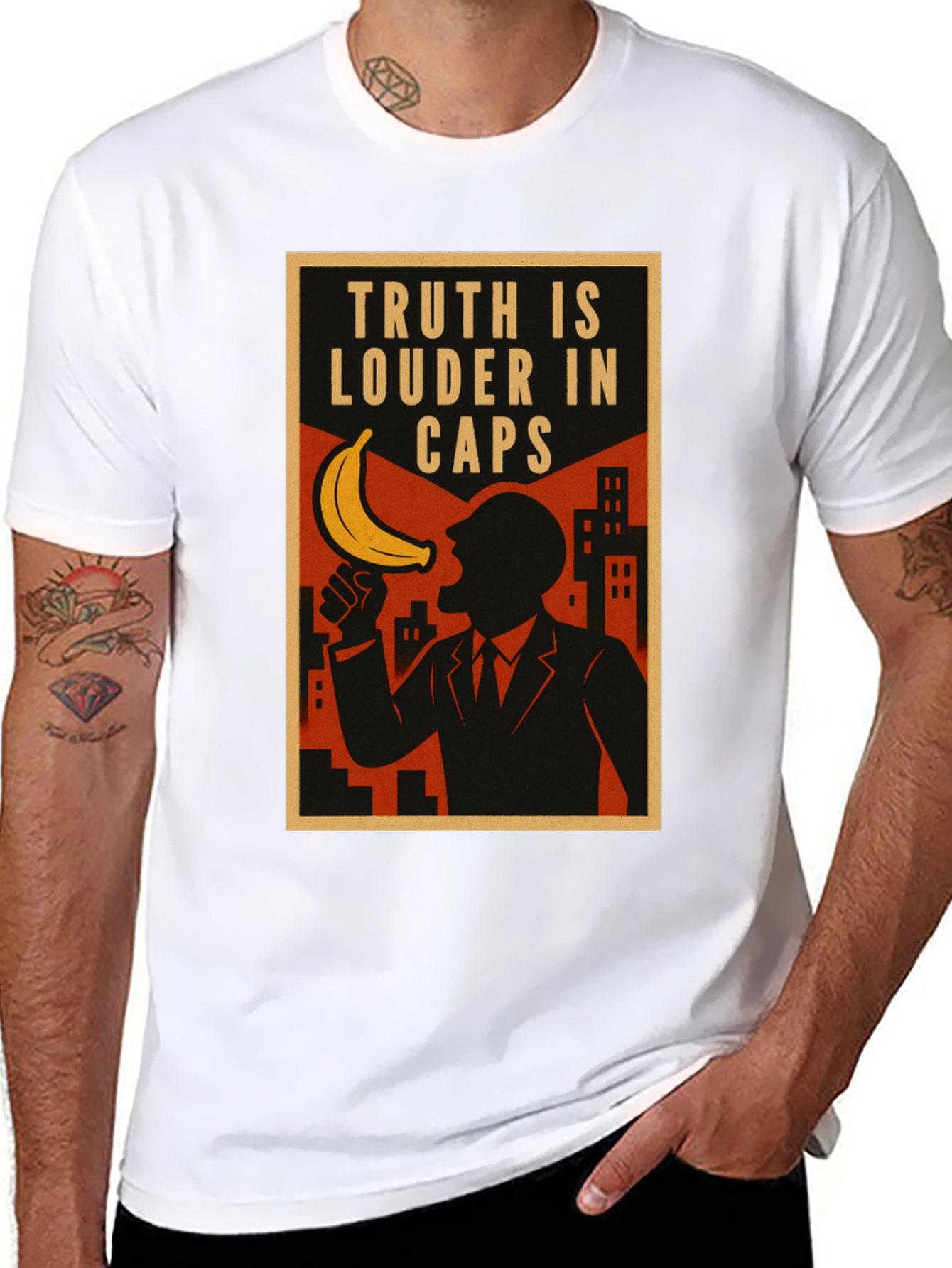 Truth in Caps Funny Banana T-Shirt