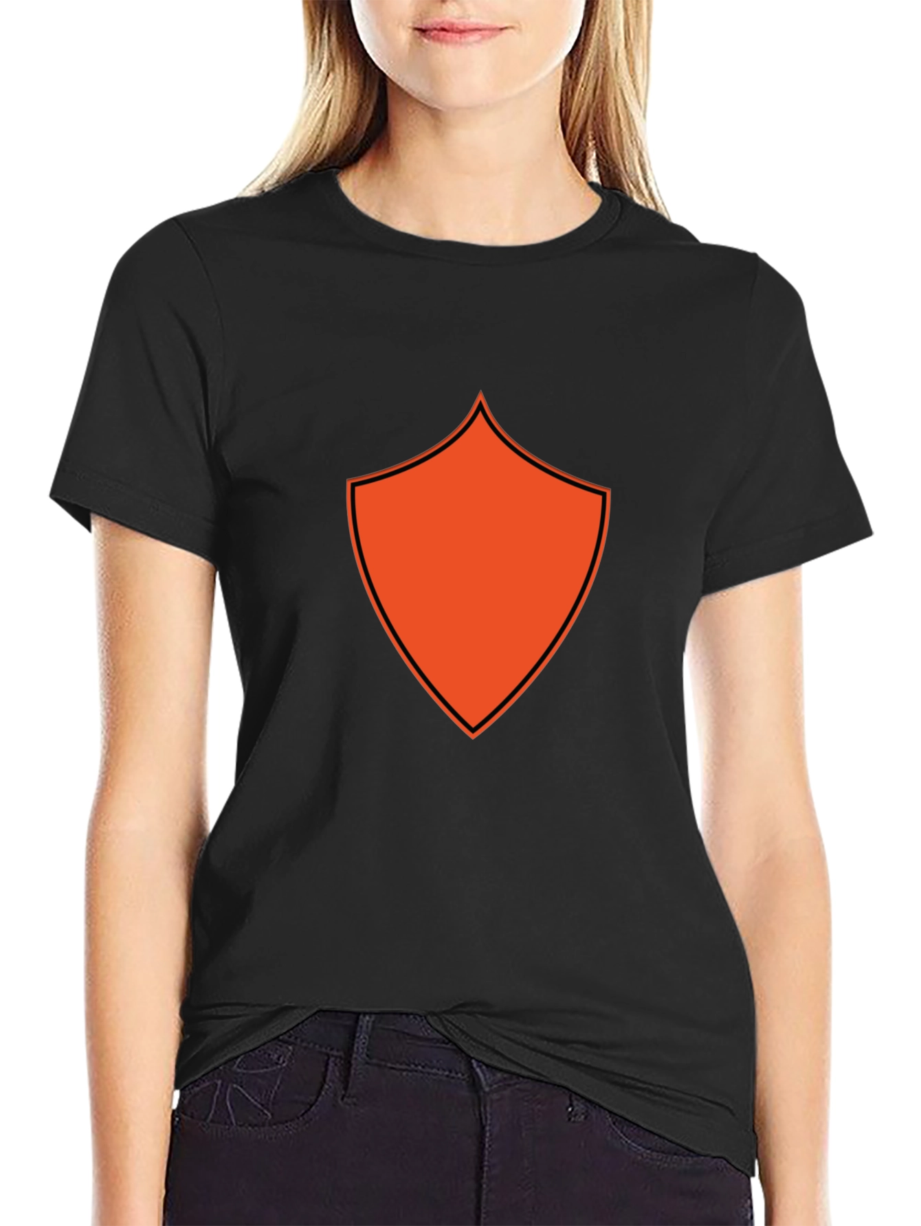 Bold Shield Graphic Black T-Shirt