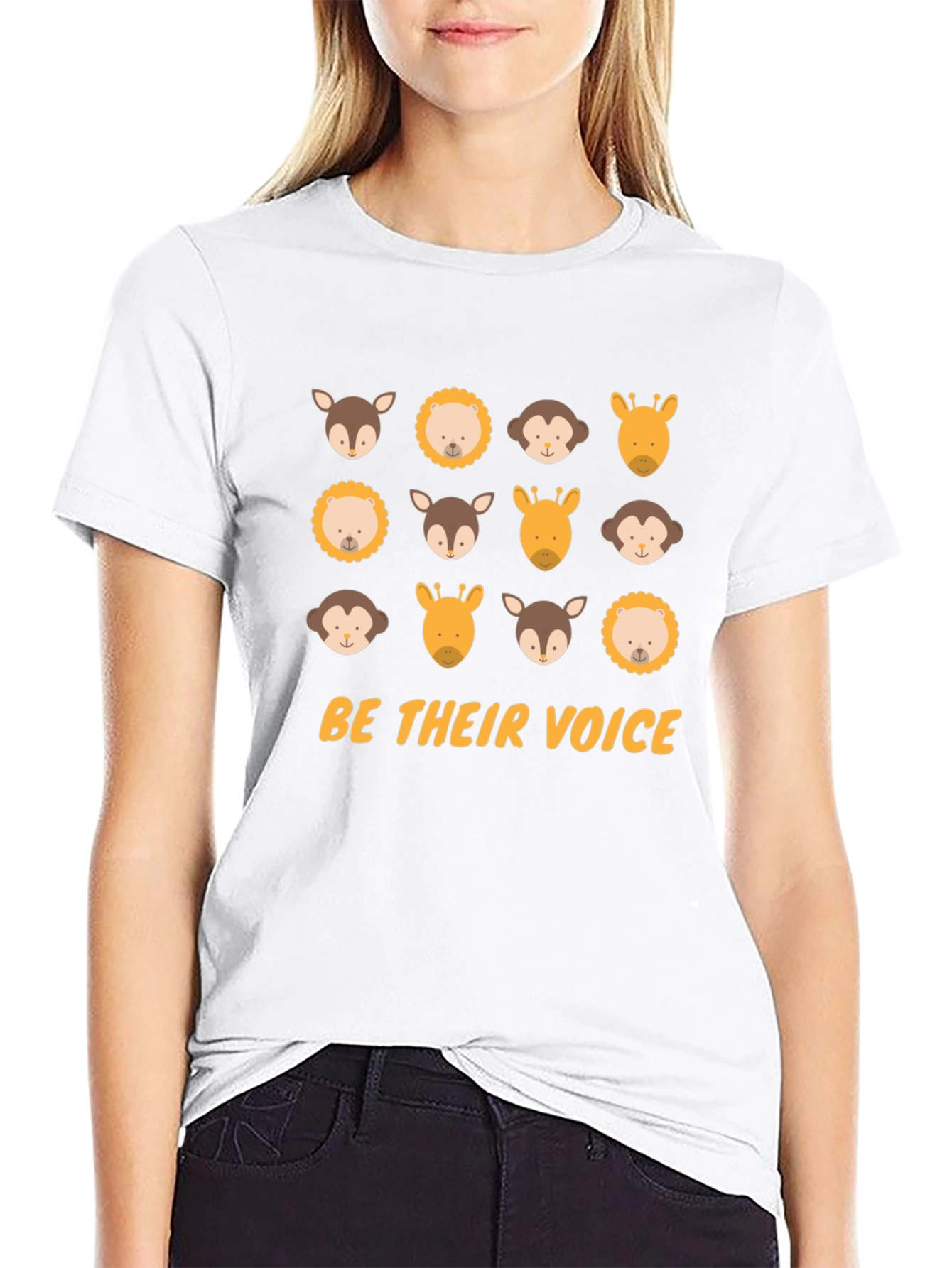 Be Their Voice Animal T-Shirt - Black Cotton Tee