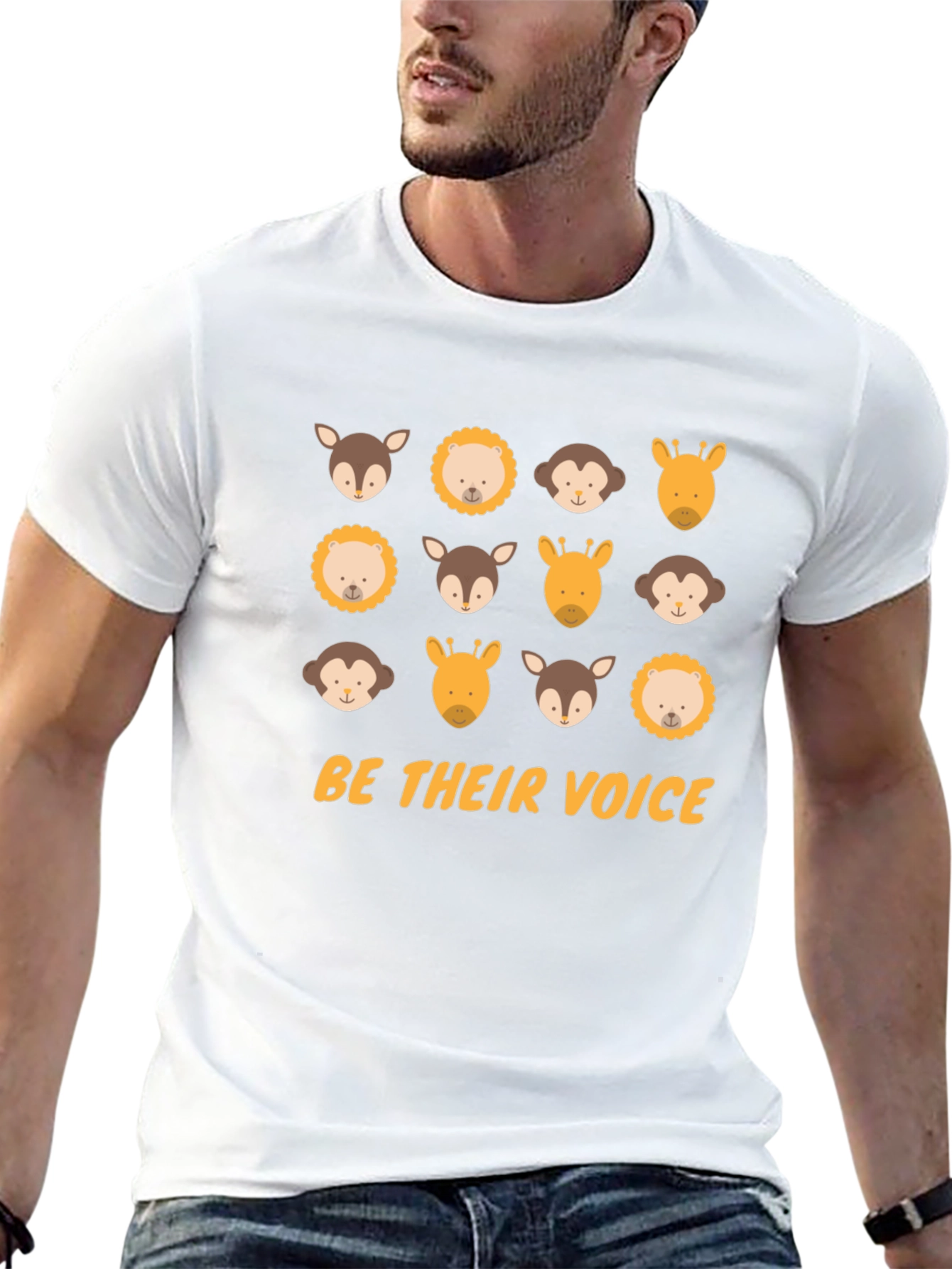 Be Their Voice Animal T-Shirt - Black Cotton Tee