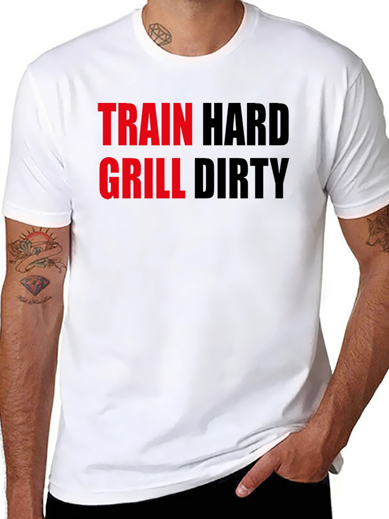 Train Hard Grill Dirty Black T-Shirt