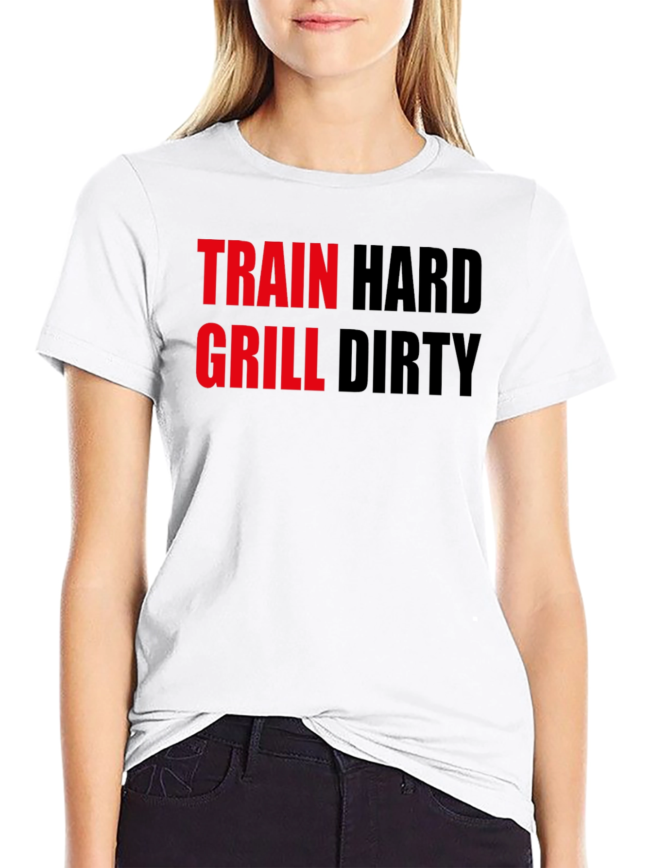 Train Hard Grill Dirty Black T-Shirt