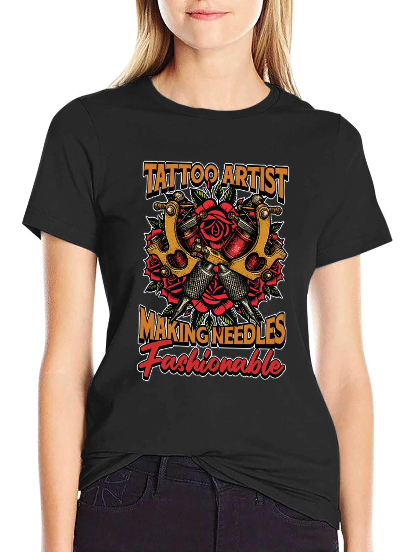 Tattoo Artist Needles Fashionable Graphic T-Shirt