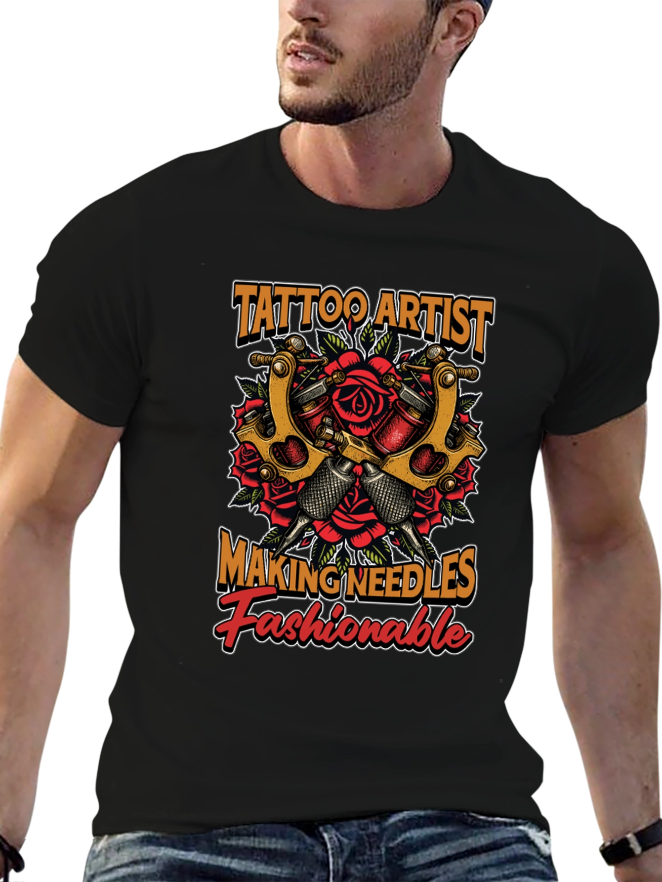 Tattoo Artist Needles Fashionable Graphic T-Shirt