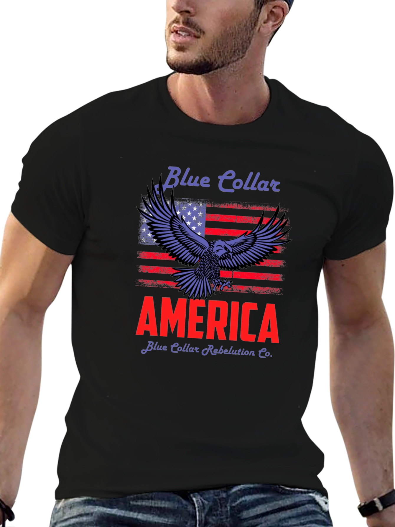 Blue Collar America Eagle Graphic Tee