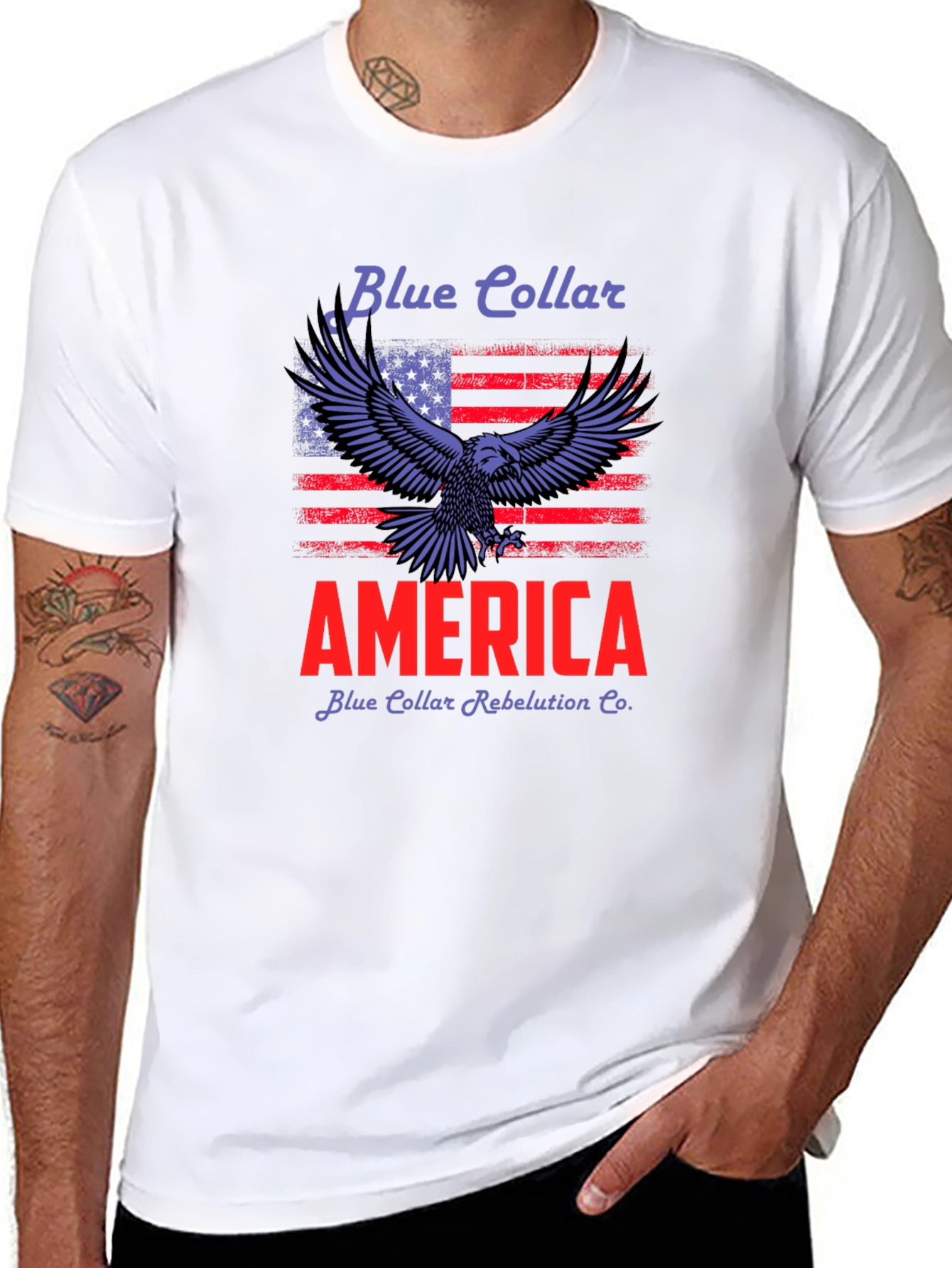 Blue Collar America Eagle Graphic Tee