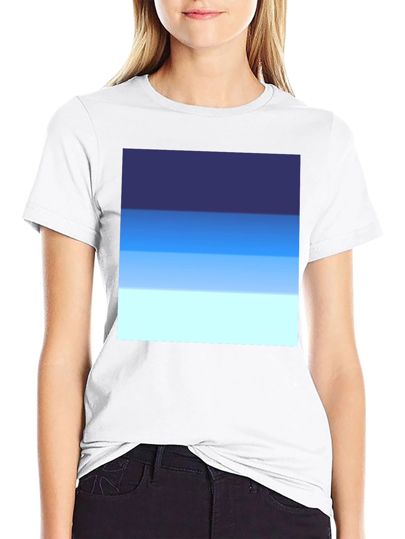 Blue Gradient T-Shirt - Casual Comfort