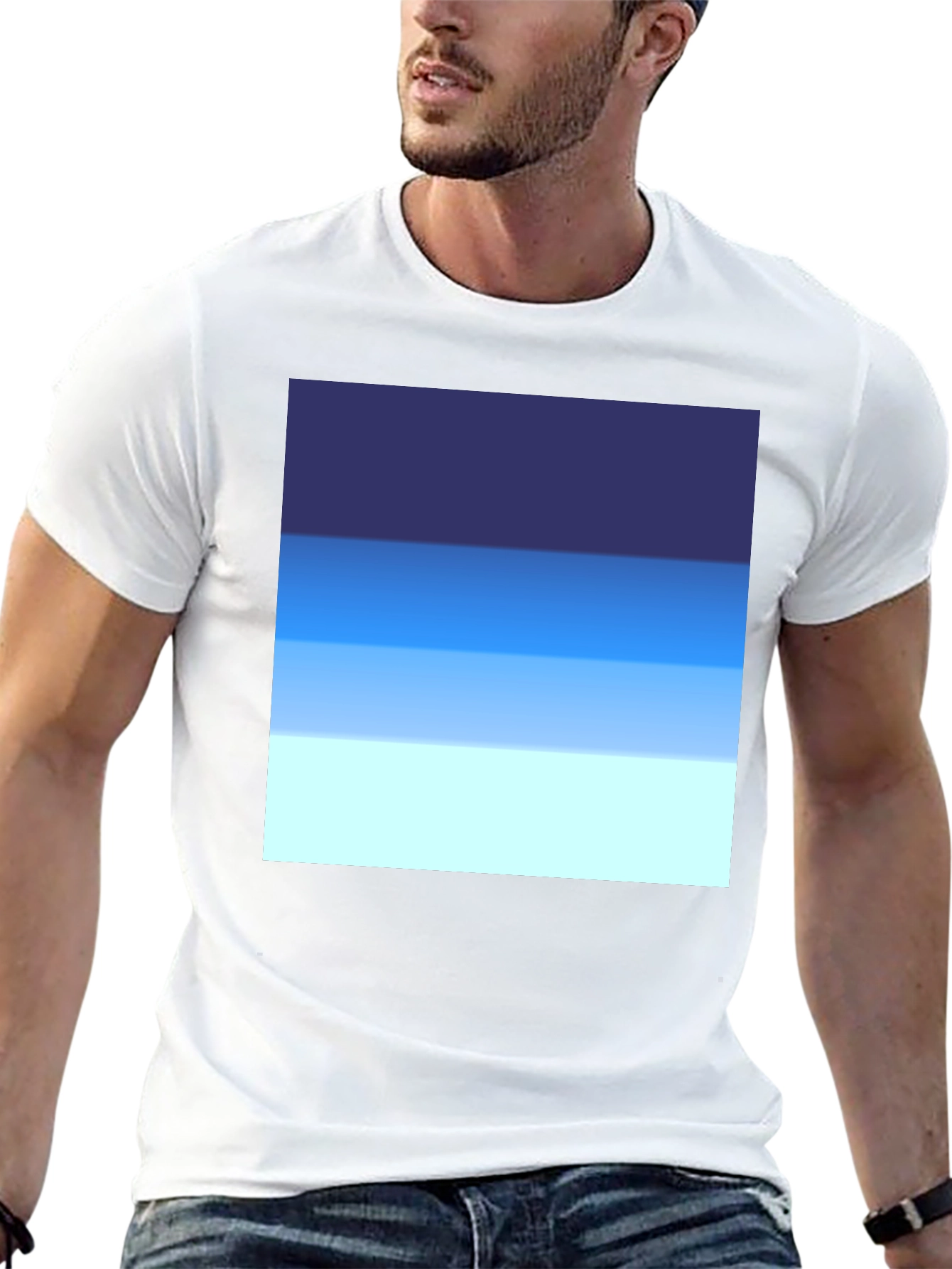 Blue Gradient T-Shirt - Casual Comfort
