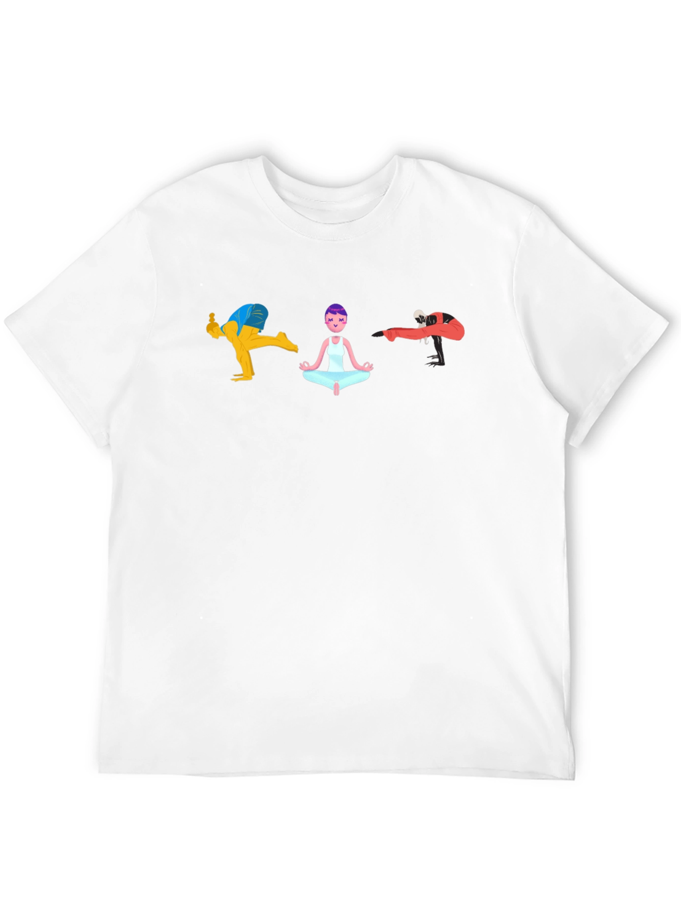 Yoga Poses Graphic Black T-Shirt