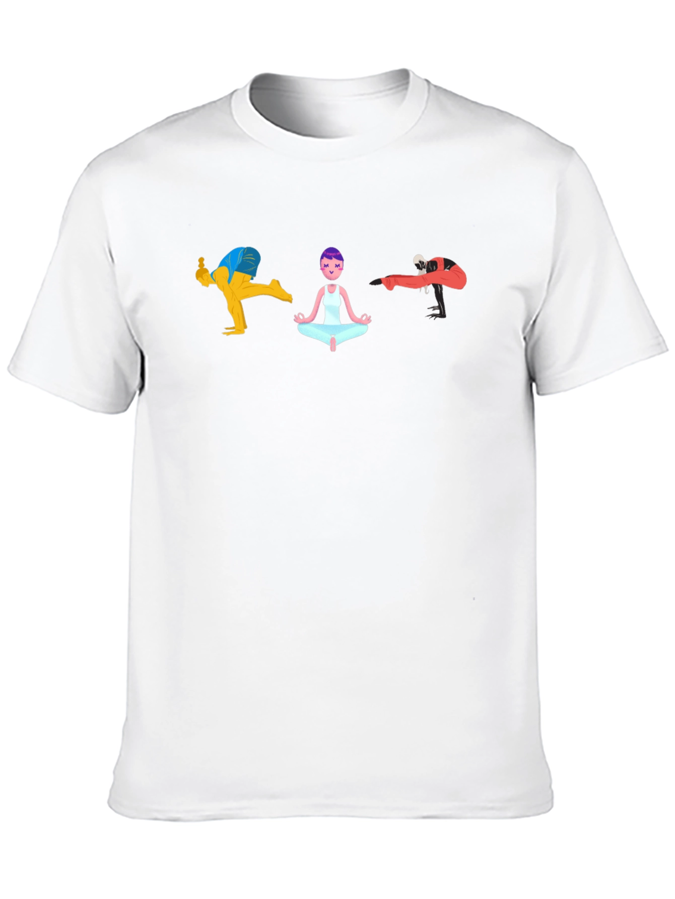 Yoga Poses Graphic Black T-Shirt
