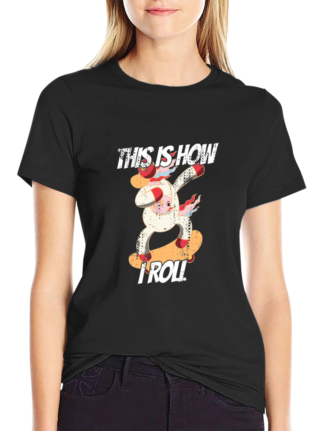 This is How I Roll Cow Skateboard Graphic T-Shirt