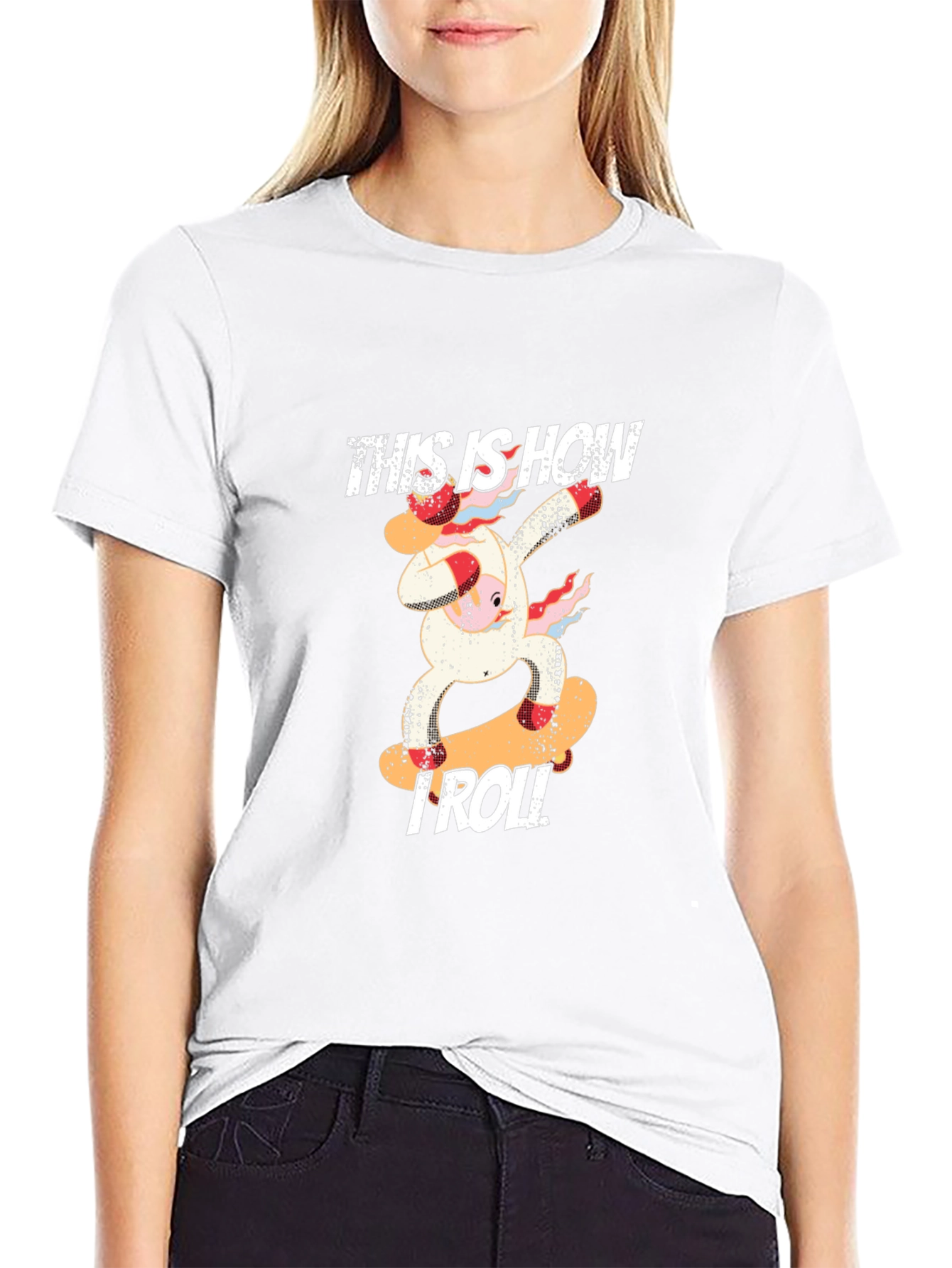 This is How I Roll Cow Skateboard Graphic T-Shirt