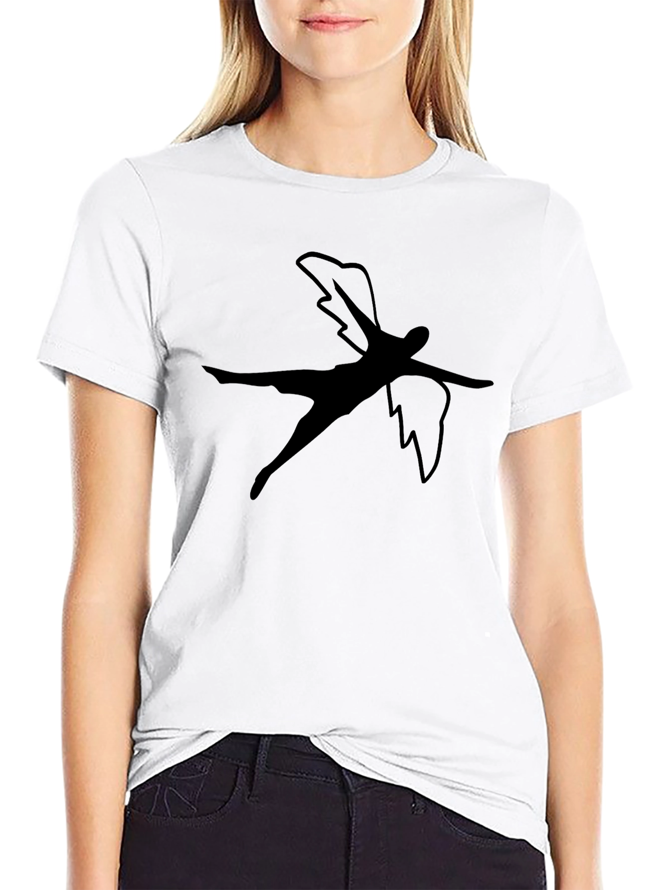 Abstract Angel Wing Graphic Tee