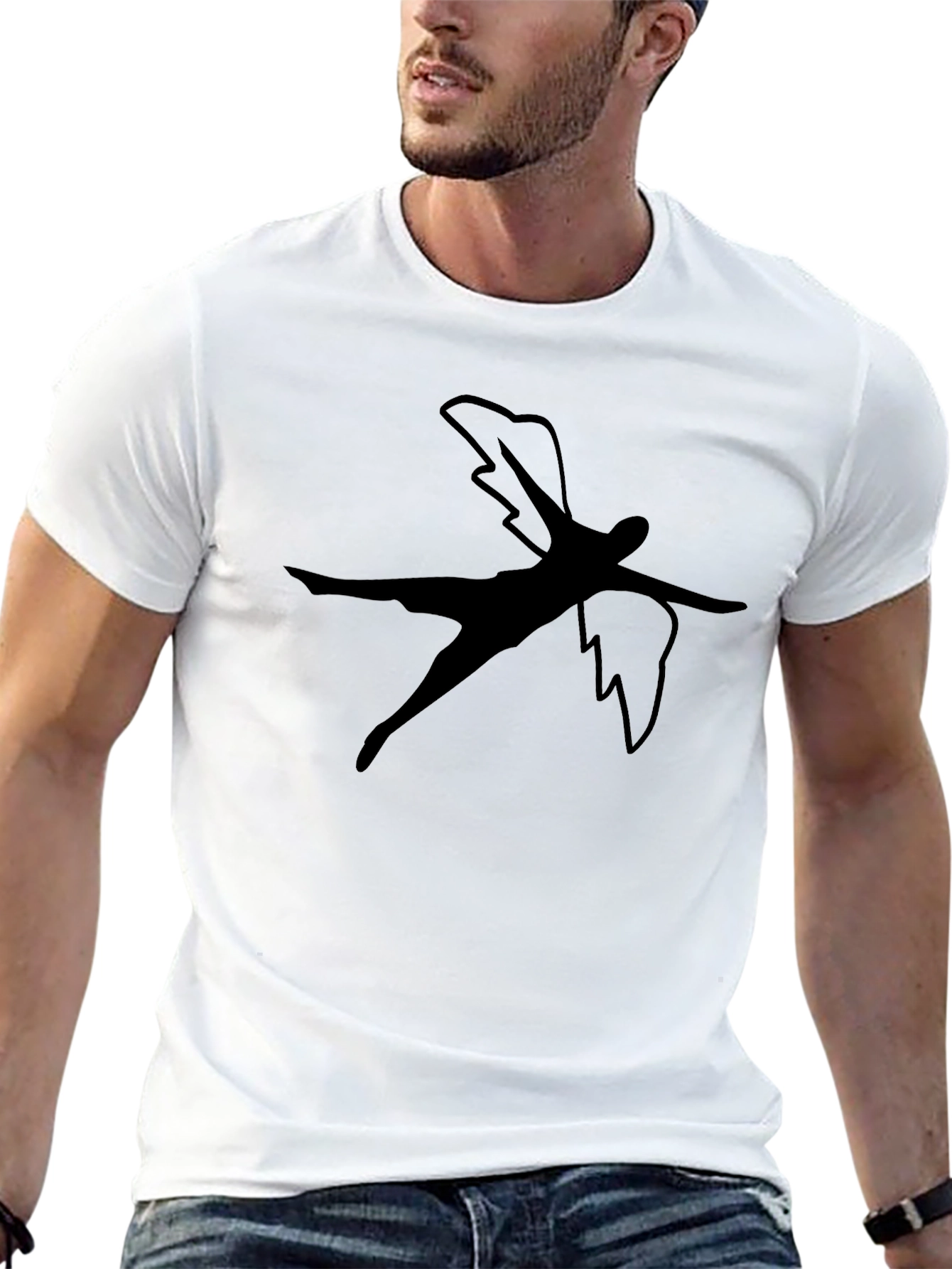 Abstract Angel Wing Graphic Tee