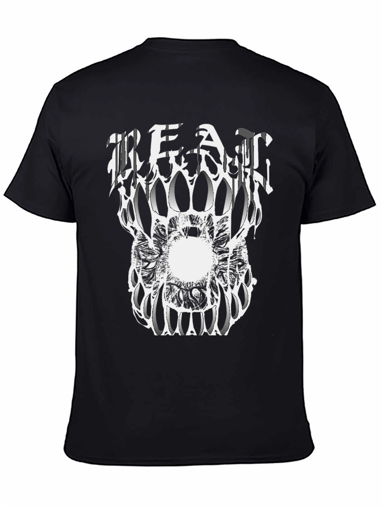 Surreal Graphic Print Black T-Shirt