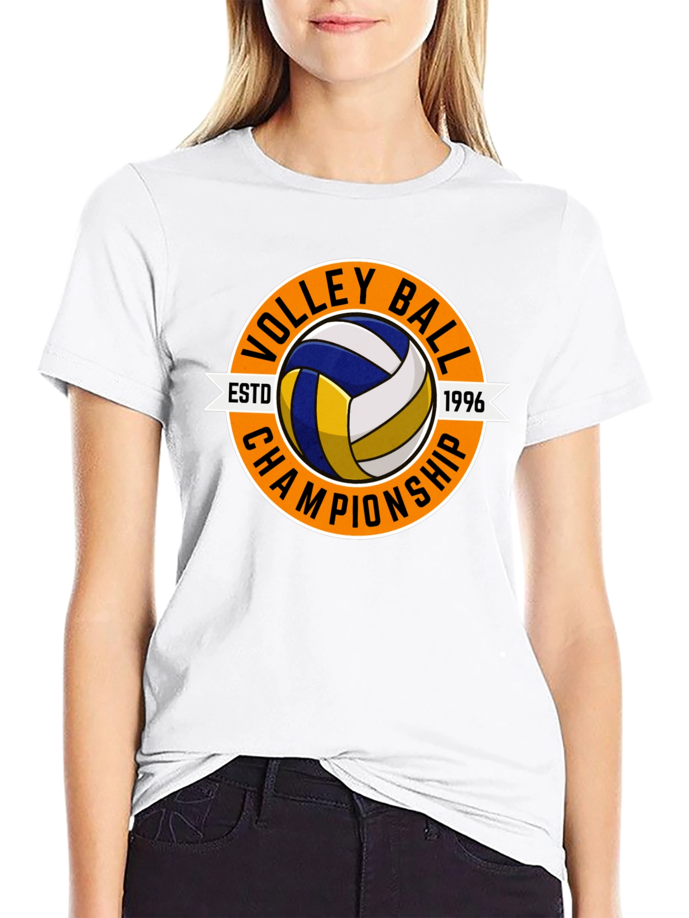 Volleyball Championship Black T-Shirt