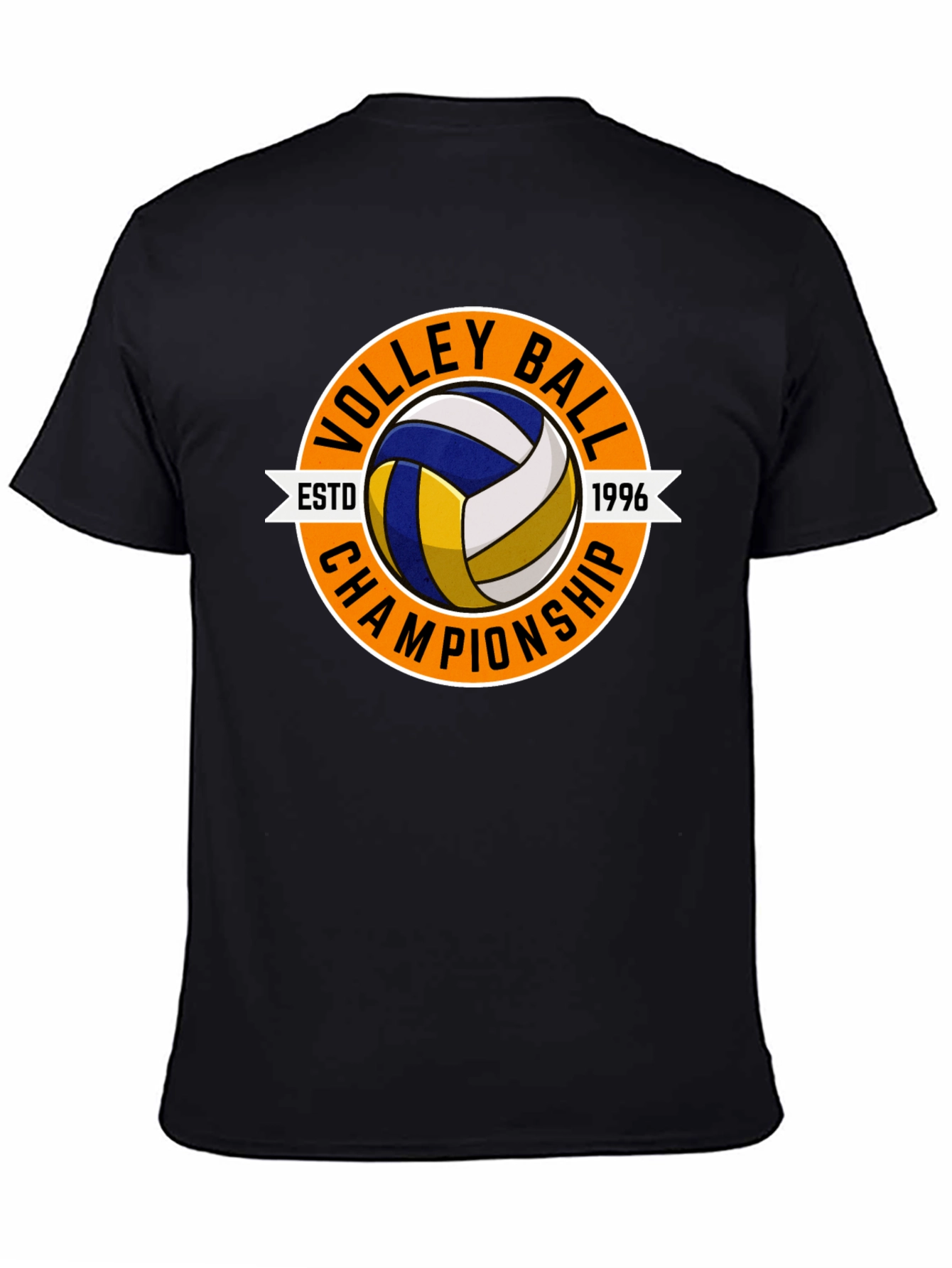 Volleyball Championship Black T-Shirt