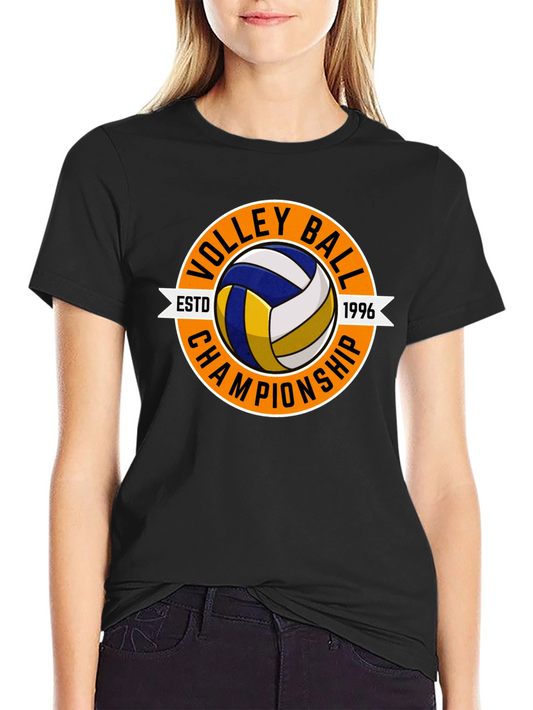 Volleyball Championship Black T-Shirt