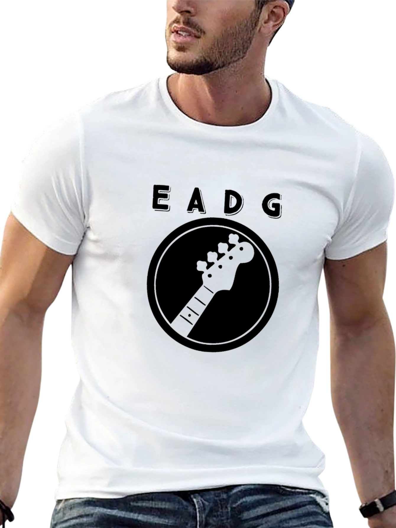 Bass Guitar EADG Tuning Black T-Shirt