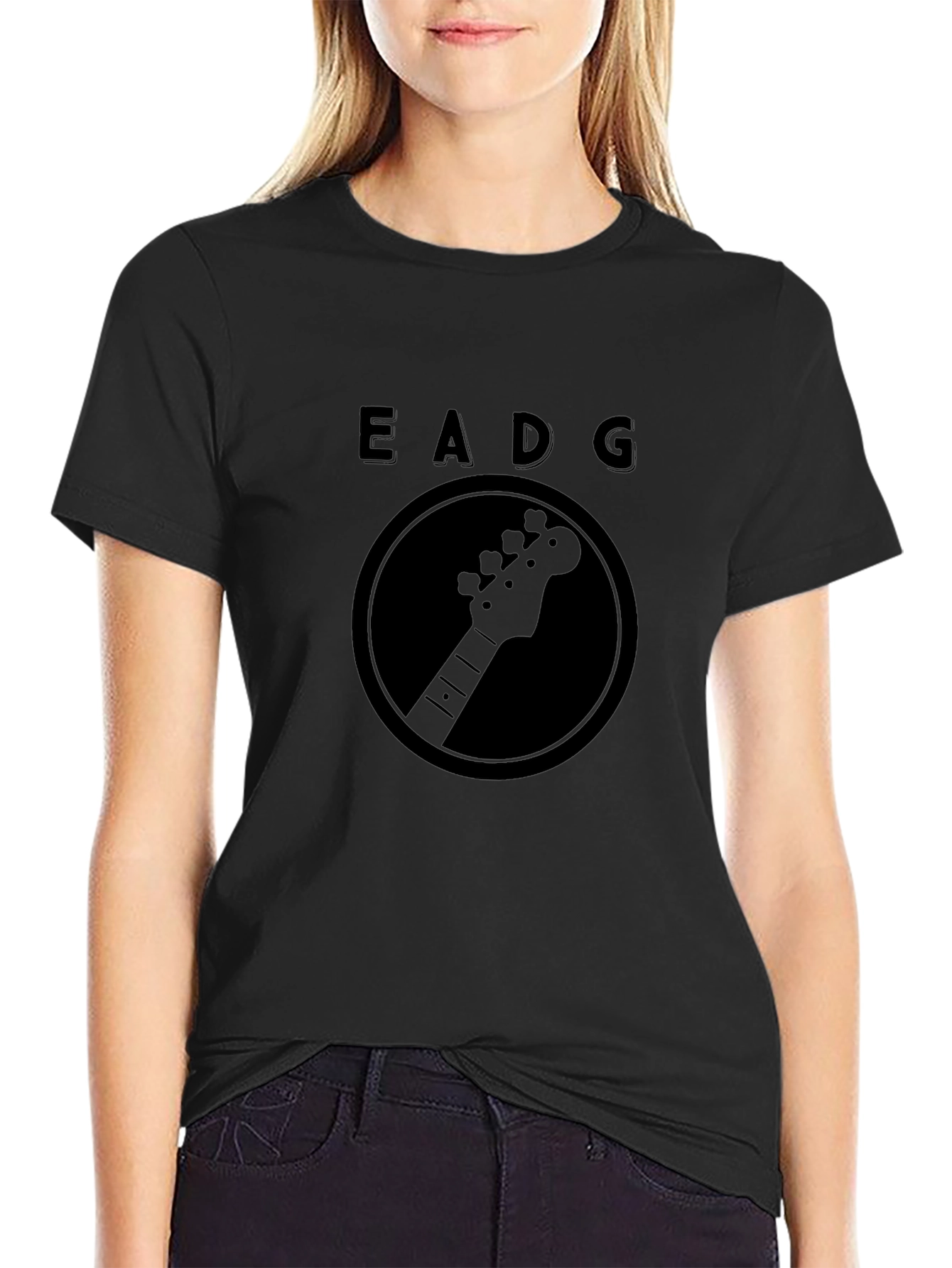Bass Guitar EADG Tuning Black T-Shirt