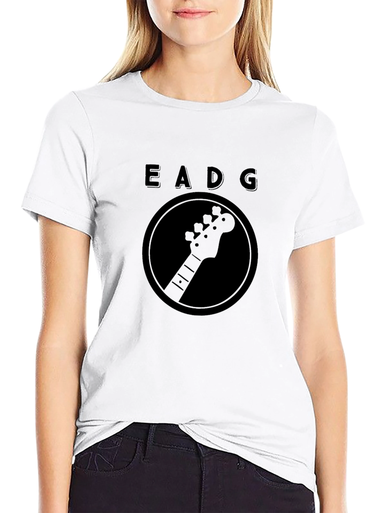 Bass Guitar EADG Tuning Black T-Shirt
