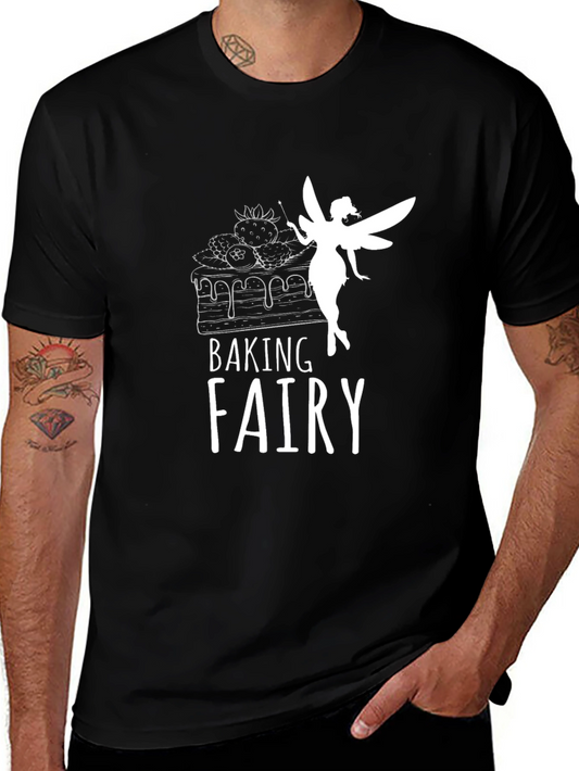 Baking Fairy Graphic T-Shirt - Whimsical Design Comfortable Fit