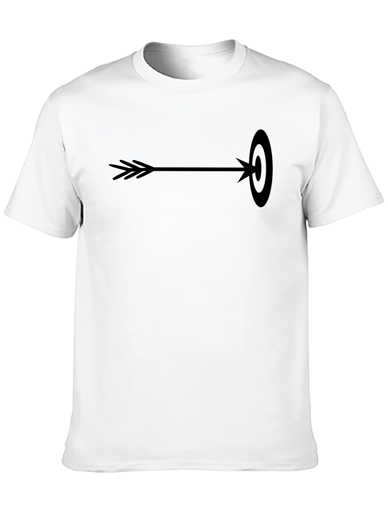 Arrow Through Target Graphic Tee - Black Cotton Blend