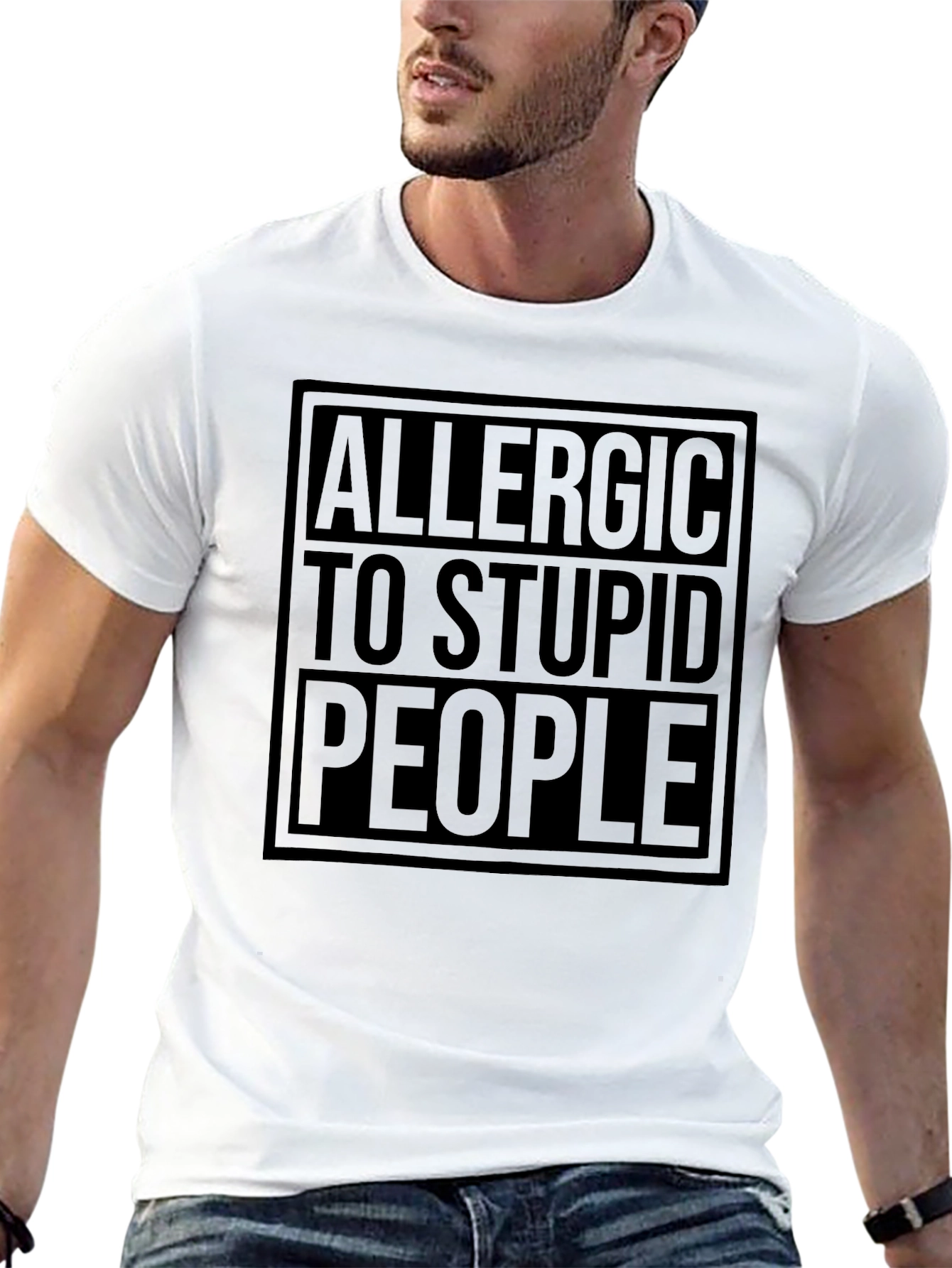 Allergic to Stupid People Graphic T-Shirt