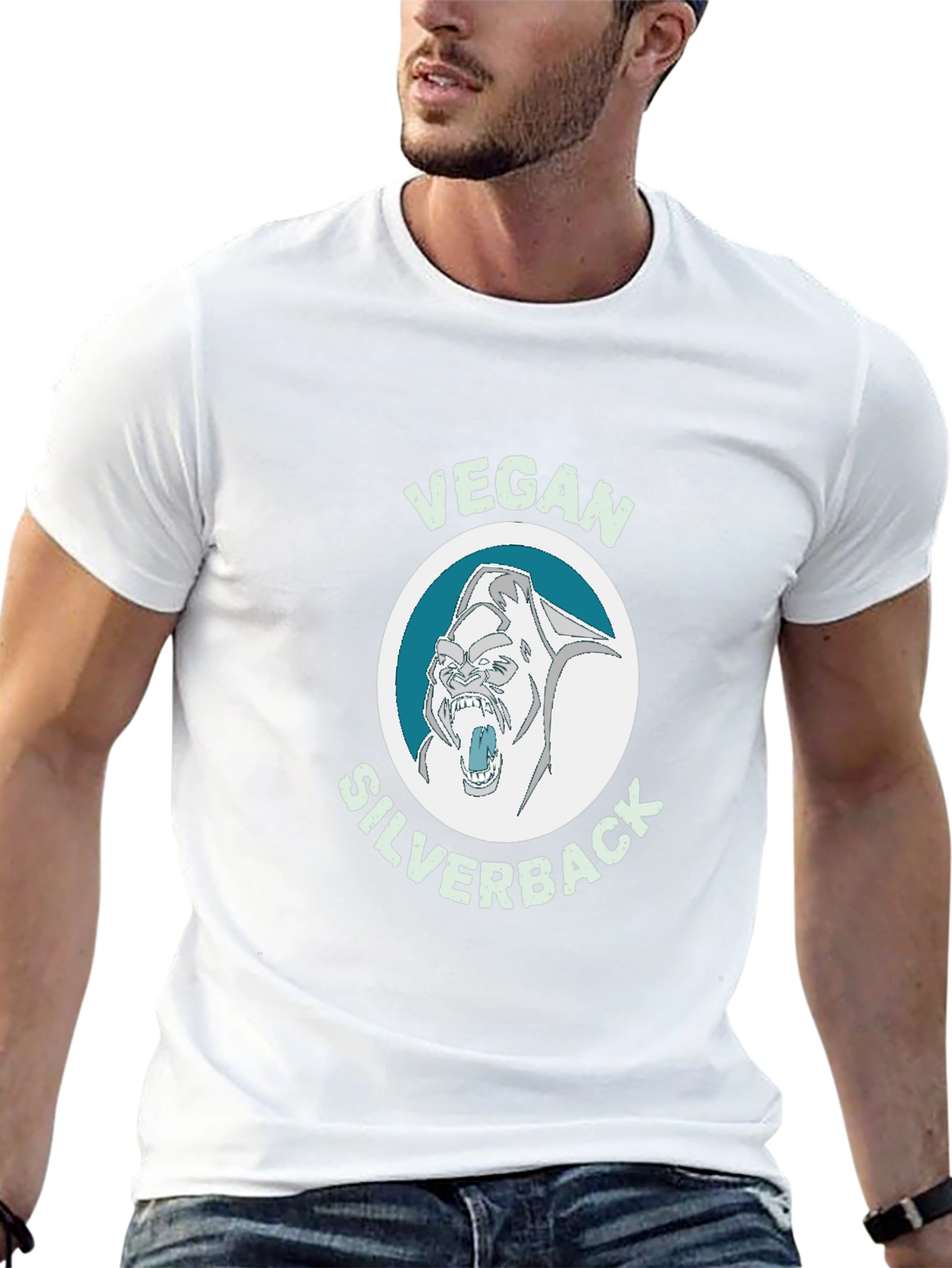 Vegan Silverback T-Shirt - Gorilla Graphic Tee