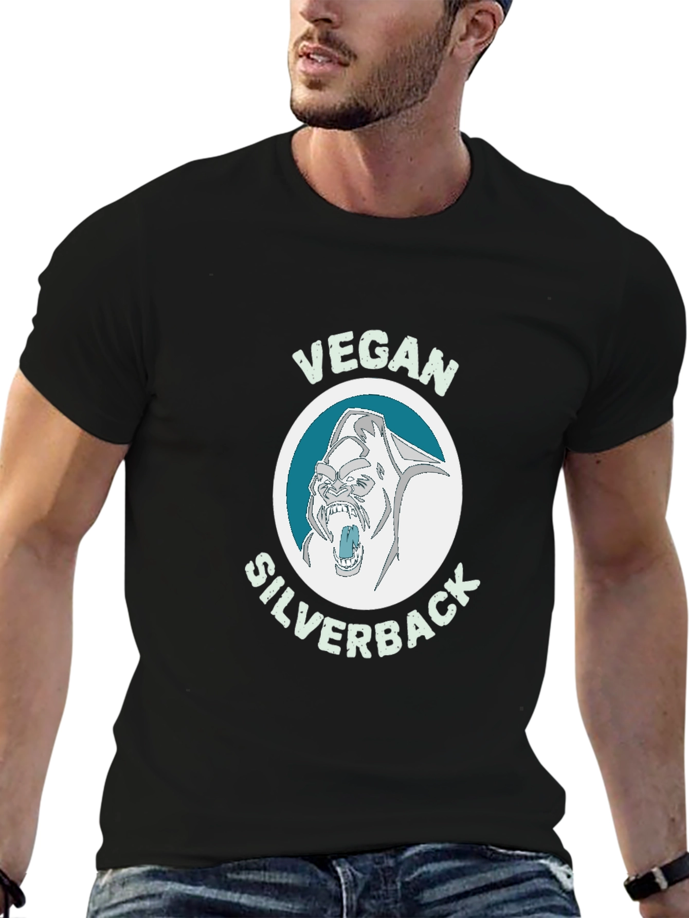 Vegan Silverback T-Shirt - Gorilla Graphic Tee