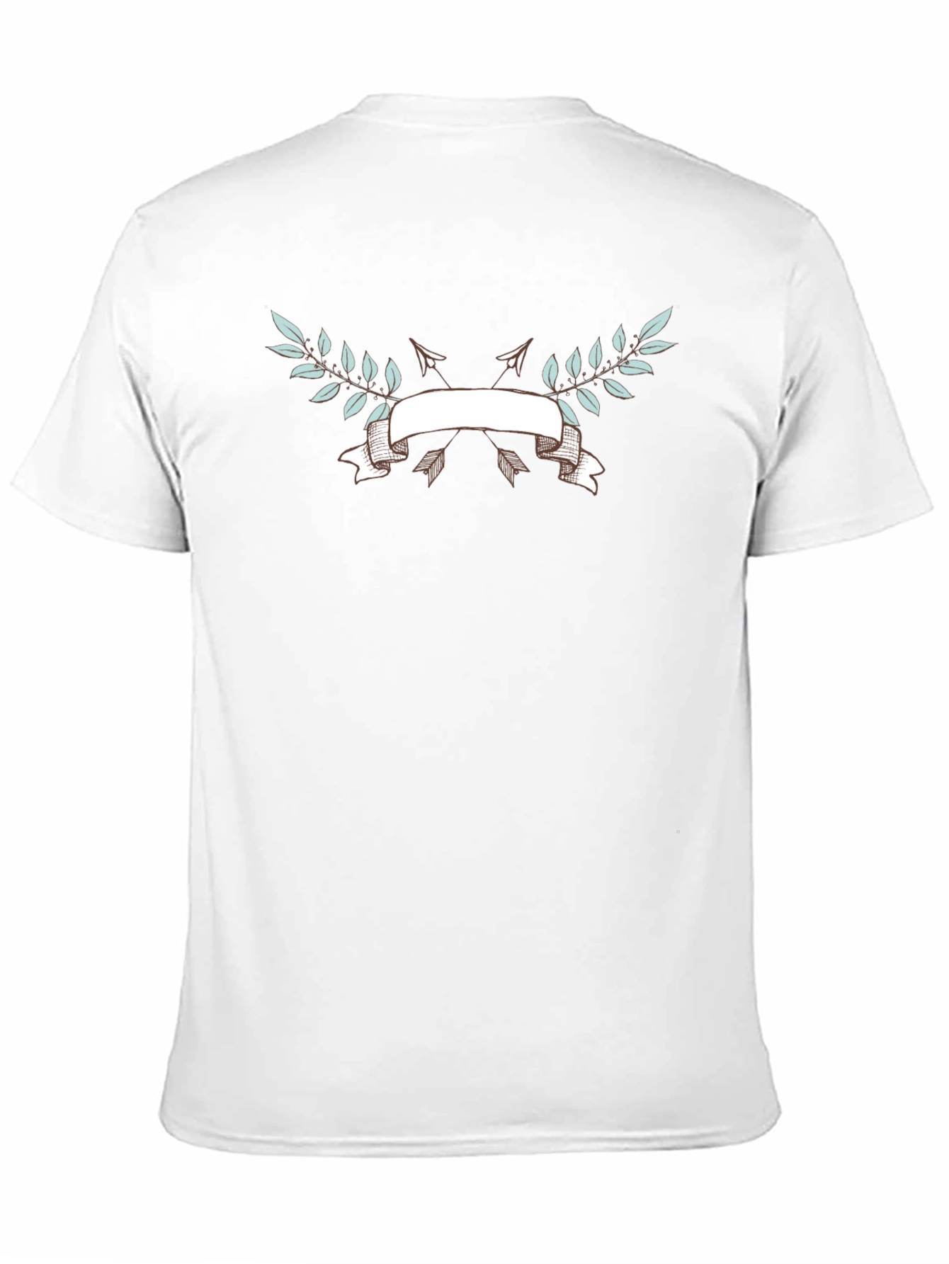 Black T-Shirt with Arrow & Laurel Design