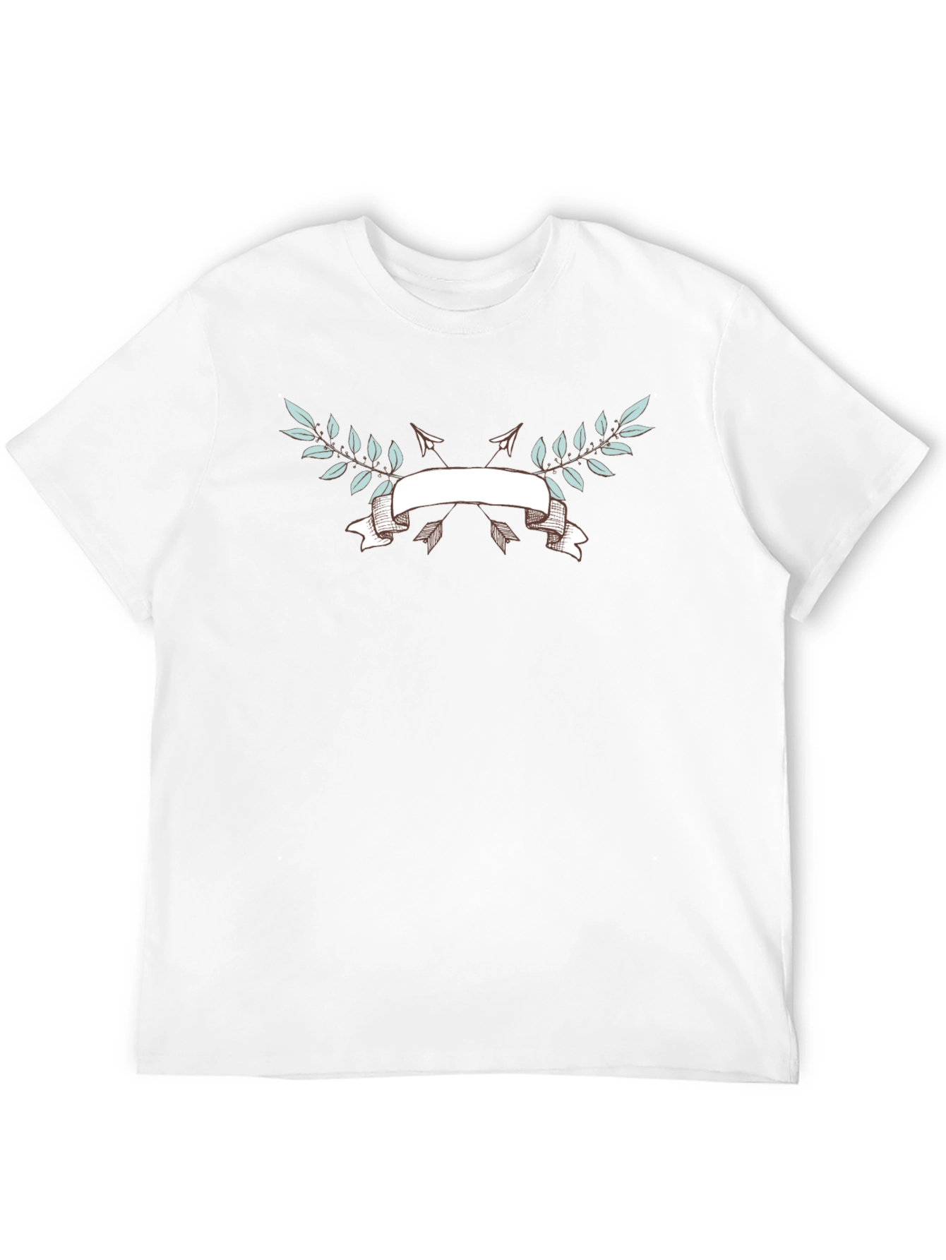 Black T-Shirt with Arrow & Laurel Design