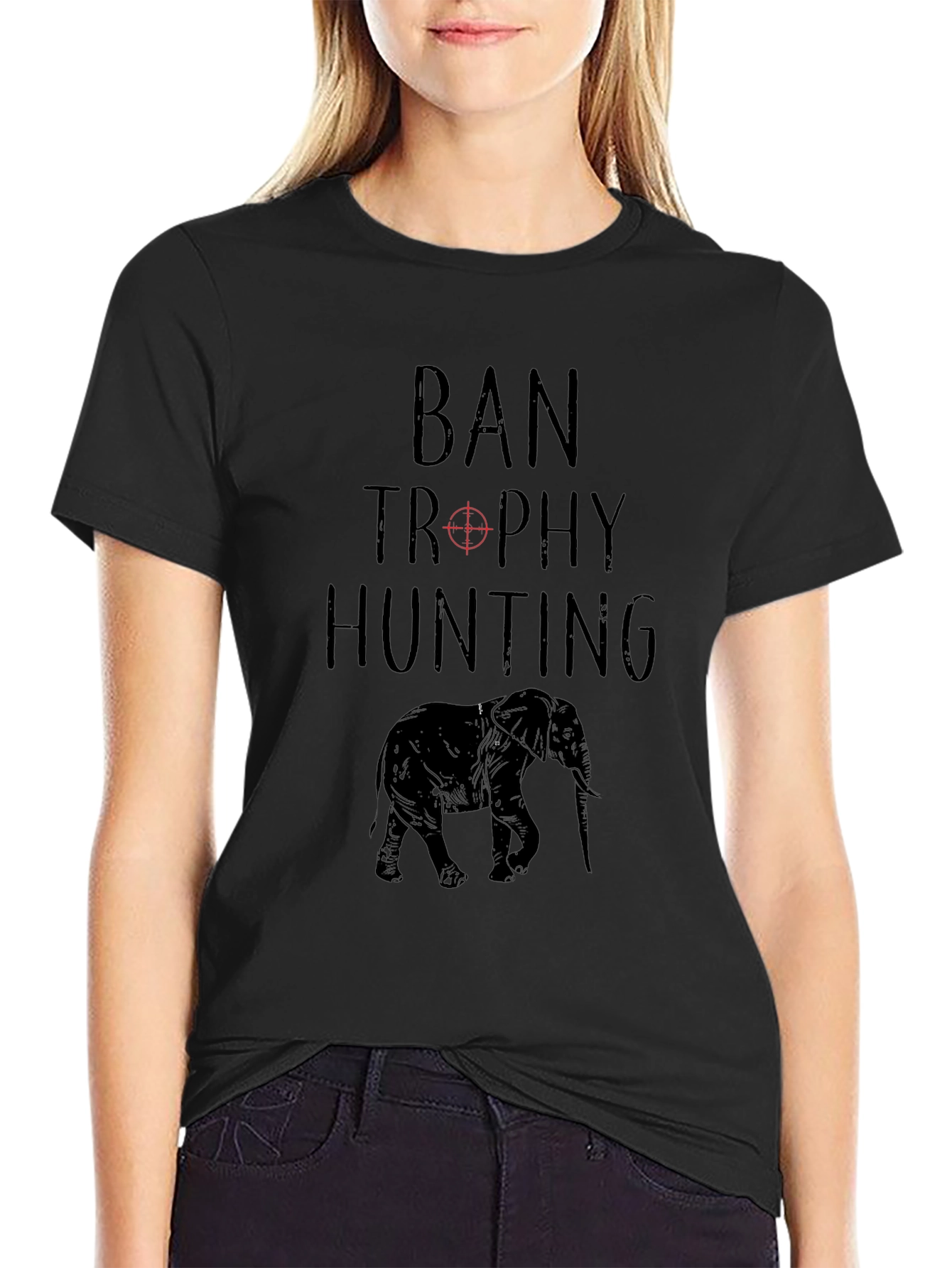Ban Trophy Hunting T-Shirt - Elephant Conservation Tee