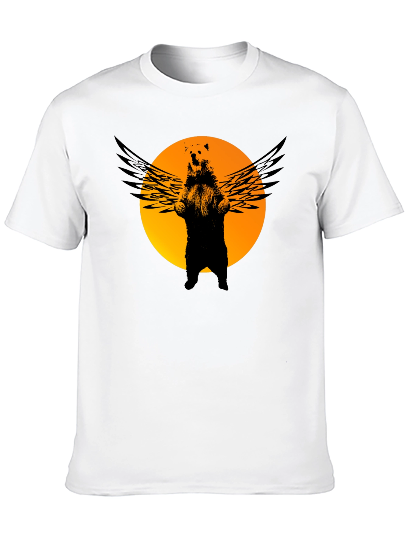 Winged Bear Graphic Tee - Mens Black T-Shirt
