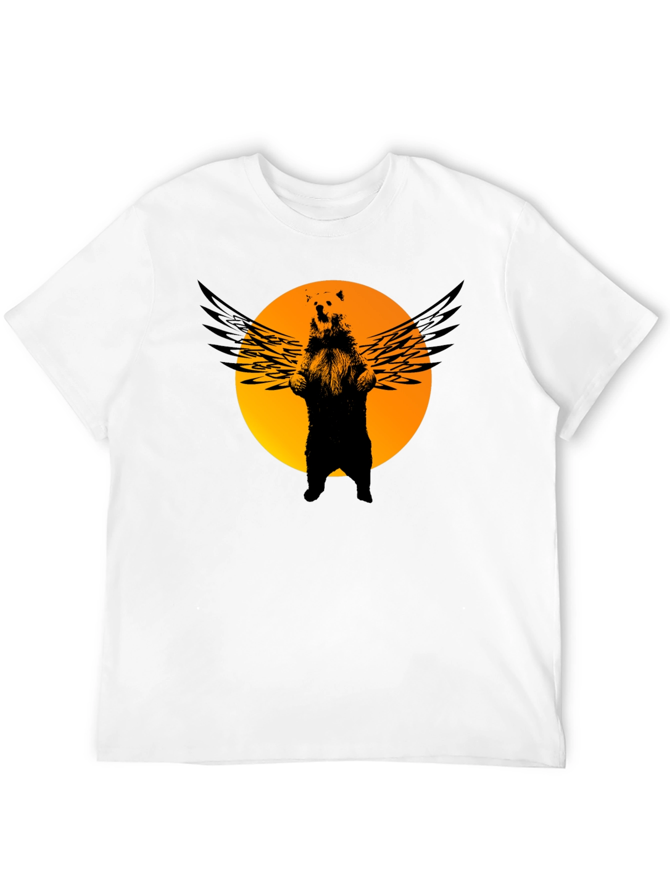 Winged Bear Graphic Tee - Mens Black T-Shirt