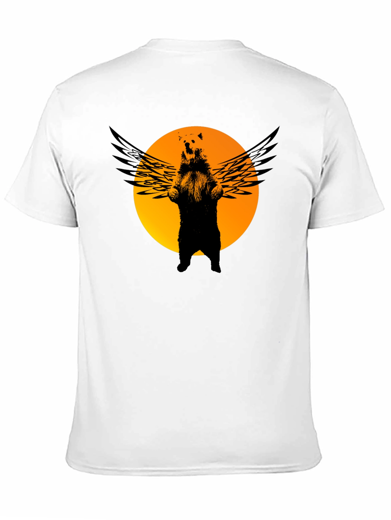 Winged Bear Graphic Tee - Mens Black T-Shirt