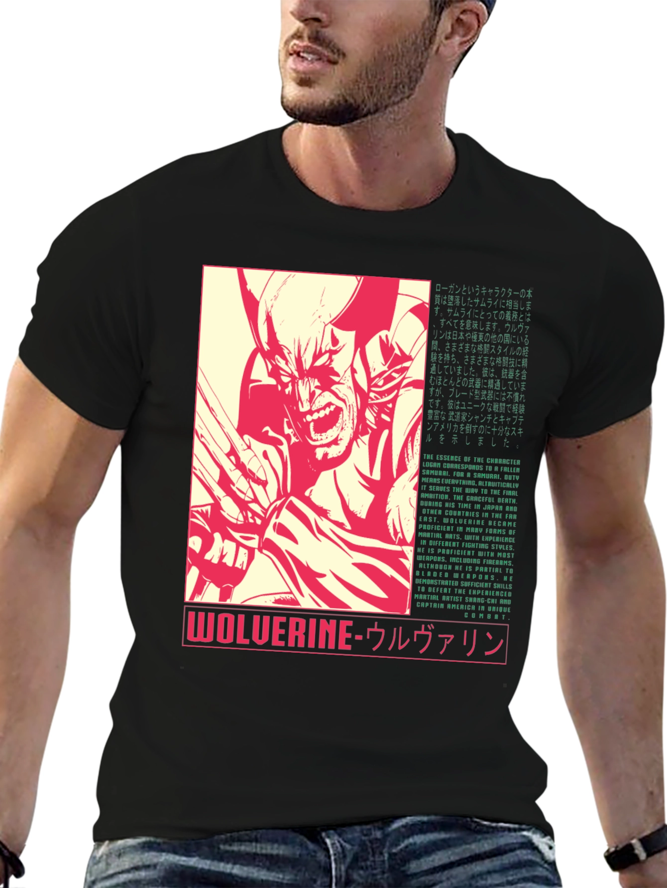 Wolverine Graphic Tee - Retro Japanese Style