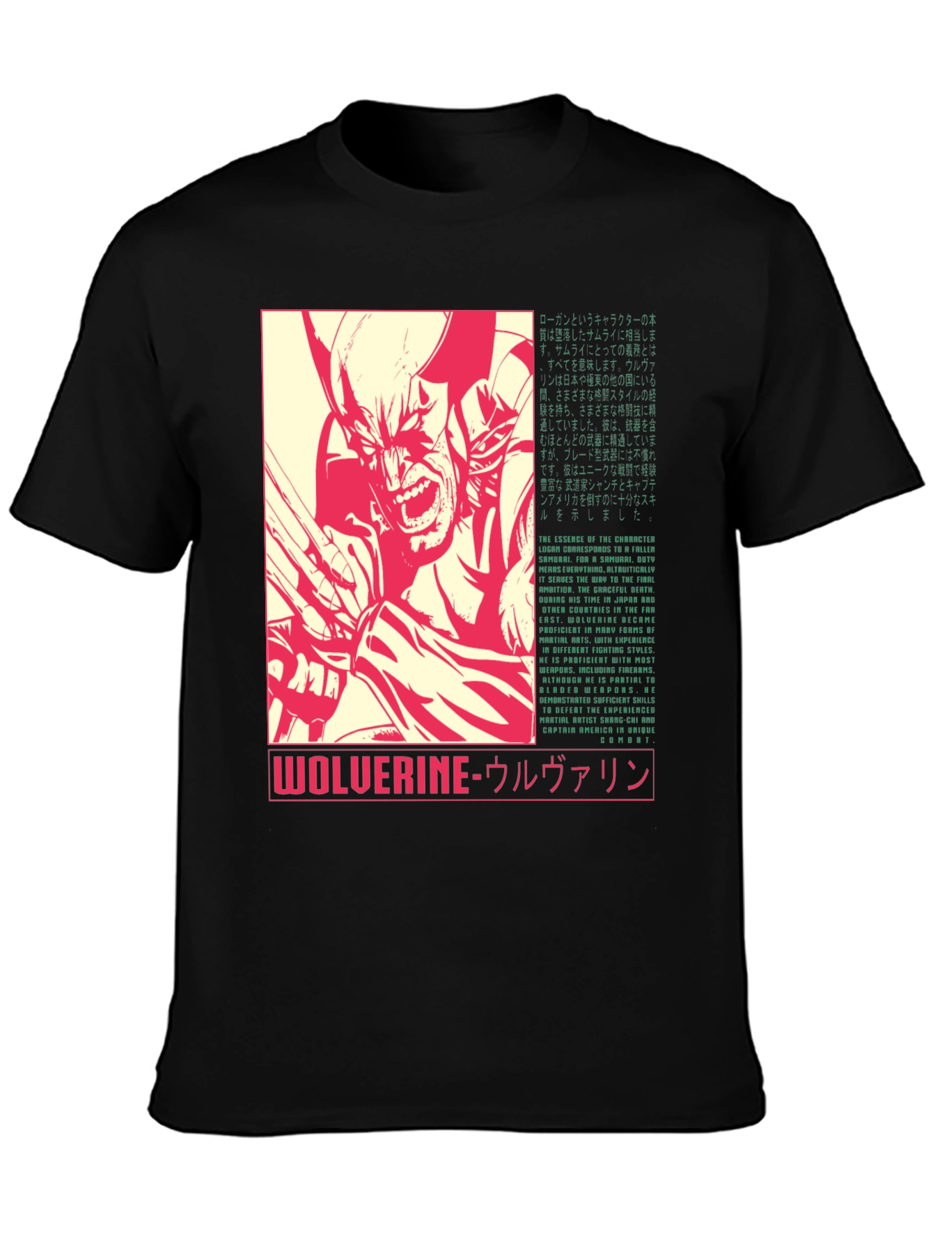 Wolverine Graphic Tee - Retro Japanese Style