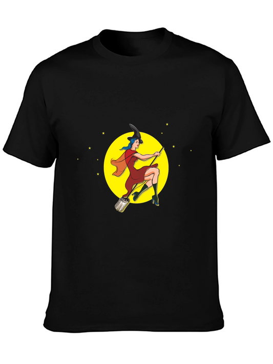 Witch on Broomstick Graphic Tee